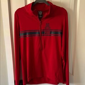 Victoria's Secret PINK Red Quarter-Zip Pullover